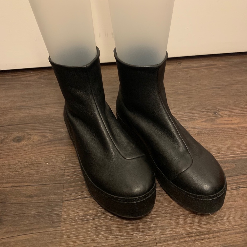 Opening Ceremony Black Platform High Top Sneakers